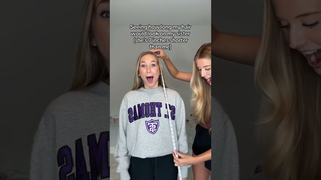 The difference that height makes with how long your hair looks 🤯