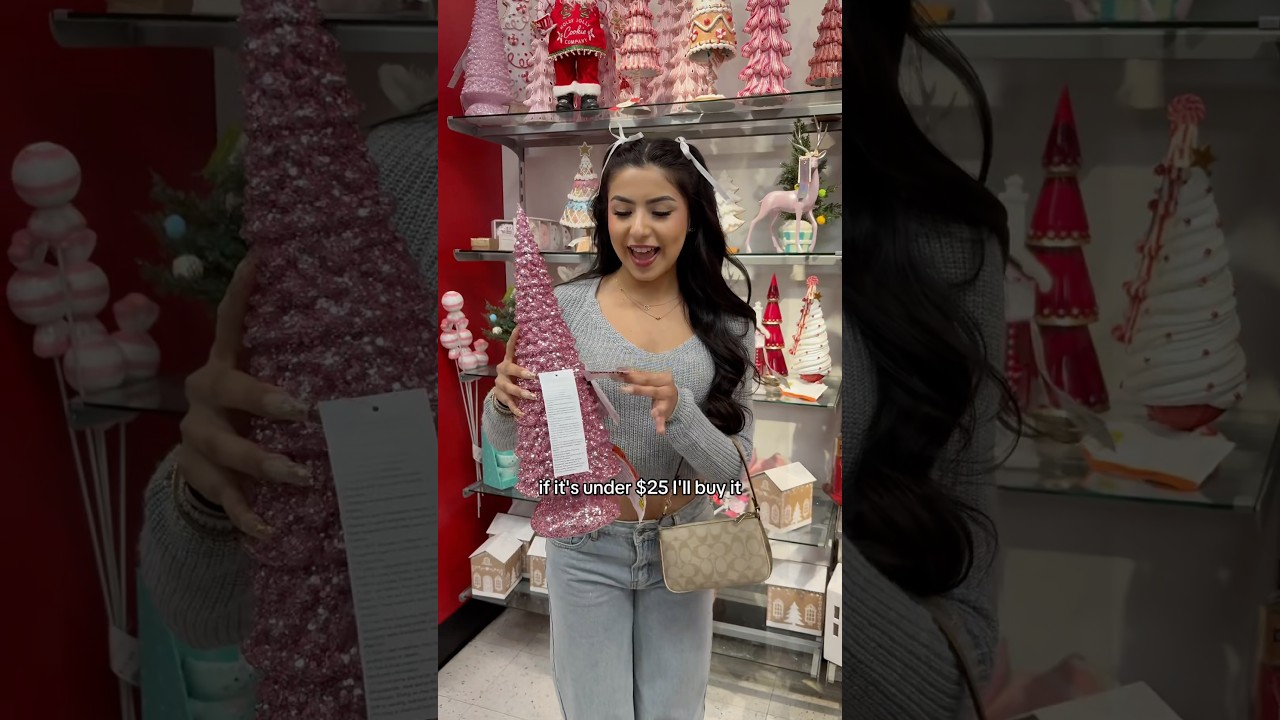 Holiday shopping at Tjmaxx🎀🎄 #christmas #xmas #shopping #haul #pink #pinkchristmas