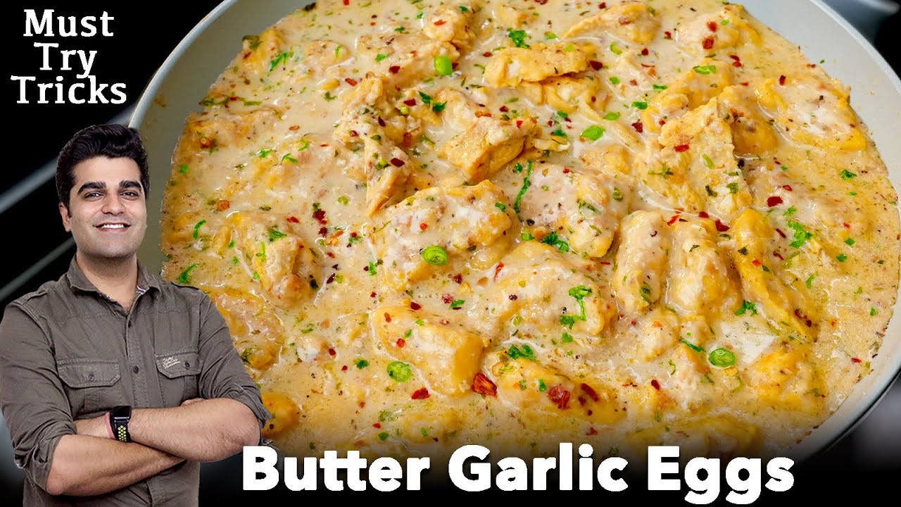 Cafe Style BUTTER GARLIC EGGs 10 Min RECIPE | Breakfast Eggs Recipe | EGGS in Butter Garlic Sauce