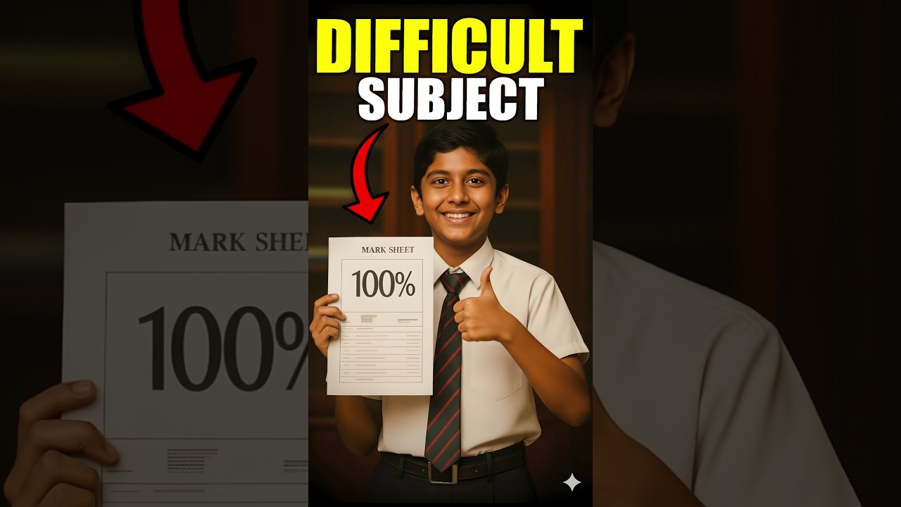 How to Get 100 Marks in Difficult Subject 📚🚀 #shorts #studytips