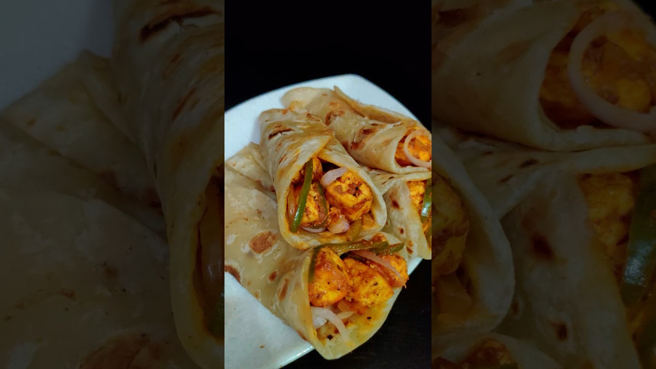 Paneer Kathi Roll #shorts #recipe #asmr #paneerkathiroll #paneerroll