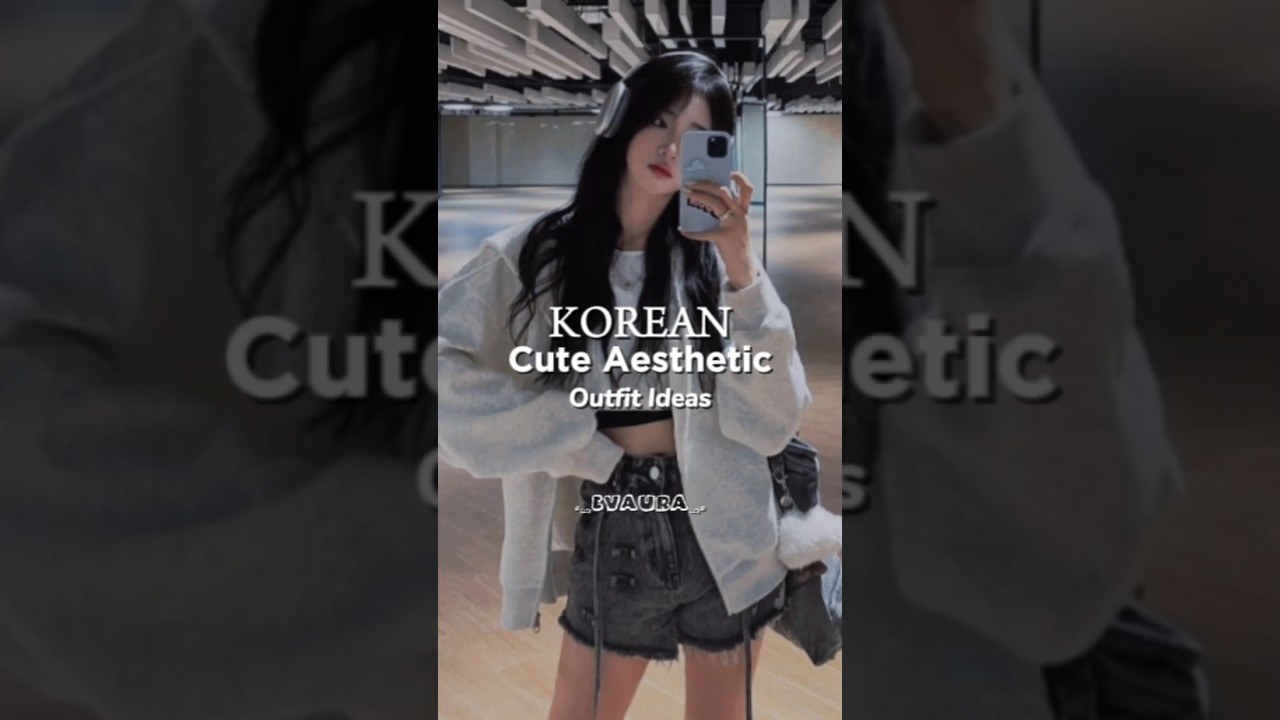 Korean Cute Aesthetic Outfit Ideas 💗 | #shorts #aesthetic #outfit #korea #koreanoutfitideas #fyp