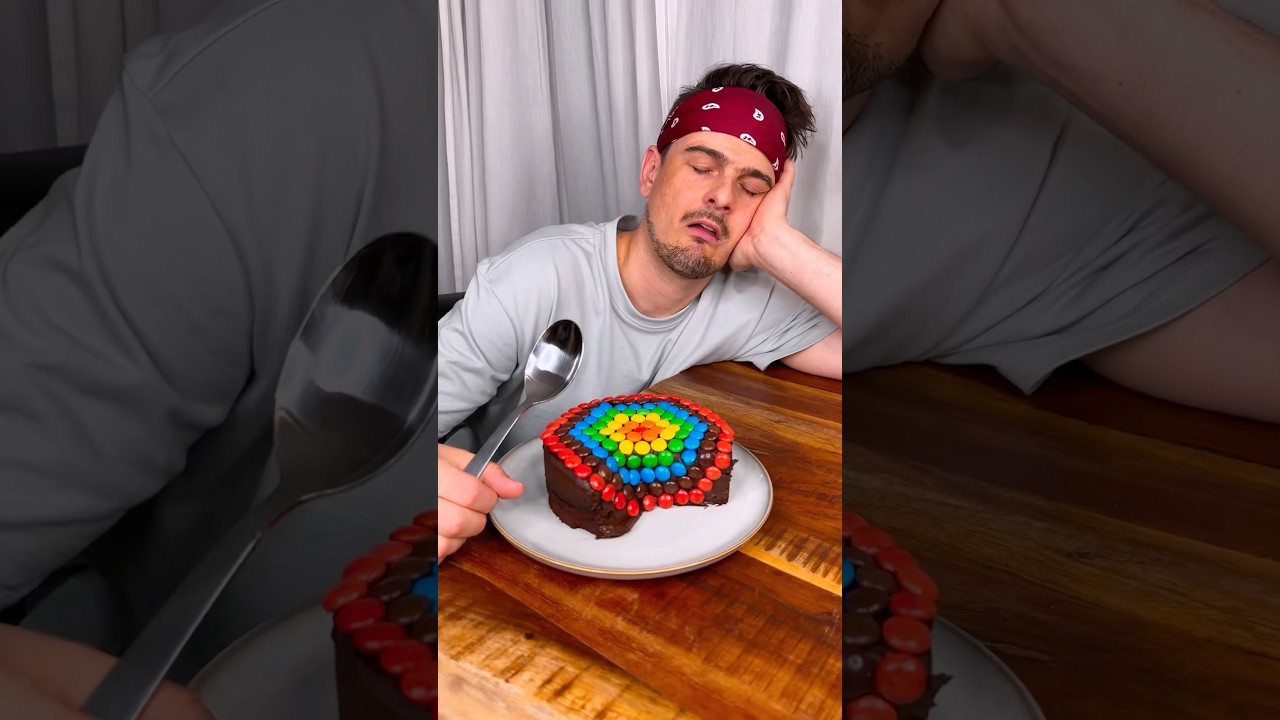 How to take CHOCOLATE CAKE from your sleeping sibling properly?😁❤️🍰| CHEFKOUDY