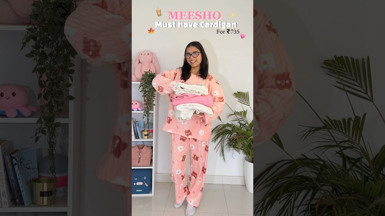 Meesho Cardigan Haul 😱 #shorts #meesho #meeshohaul #meeshofinds #cardigan #winterhaul #meeshoapp