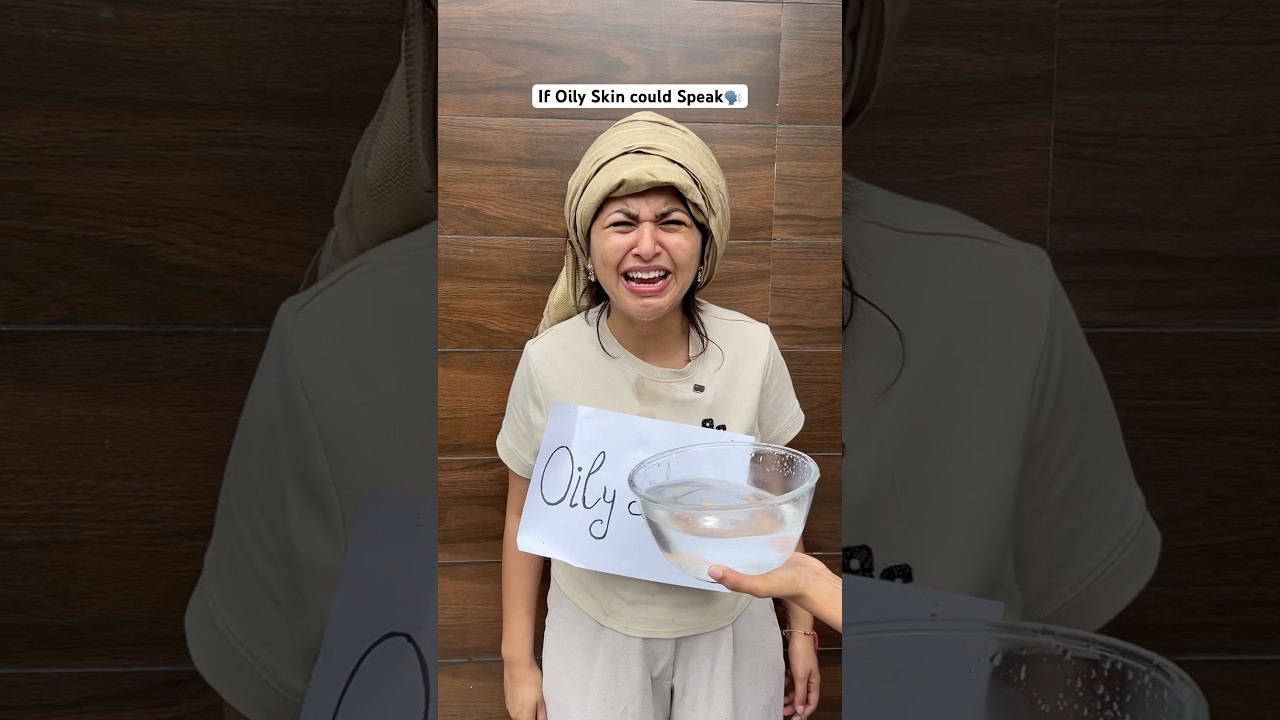 Is your Skin Oily or normal? 🤣#oilyskin #glowingskin #oilfree #jagritipahwa #skincare