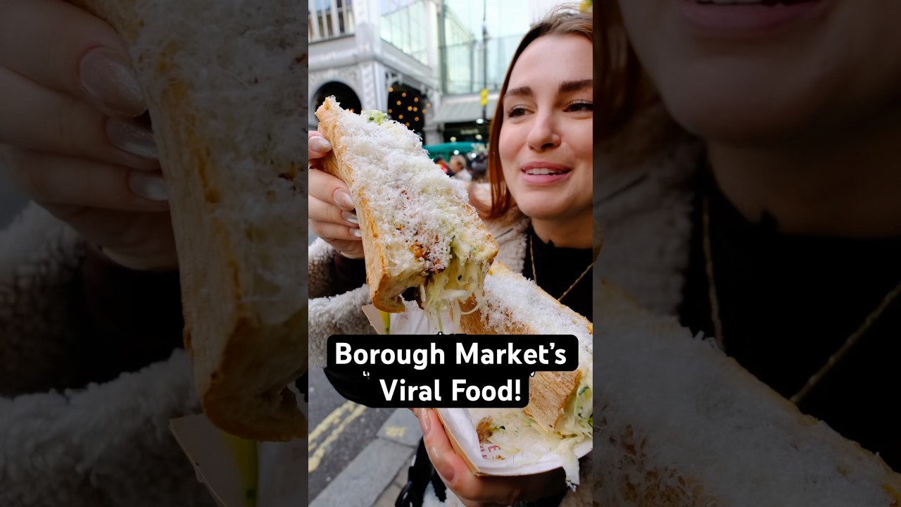 Reviewing the most viral foods at Borough Market in London! #londonfood #boroughmarket #britishfood