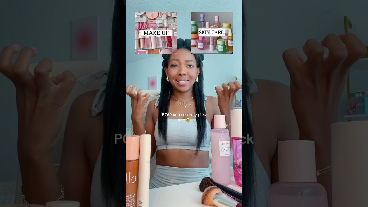 SKINCARE VS MAKEUP👀✨ #skincare #preppyyyy #beautyproducts #preppygrwm #makeupproducts