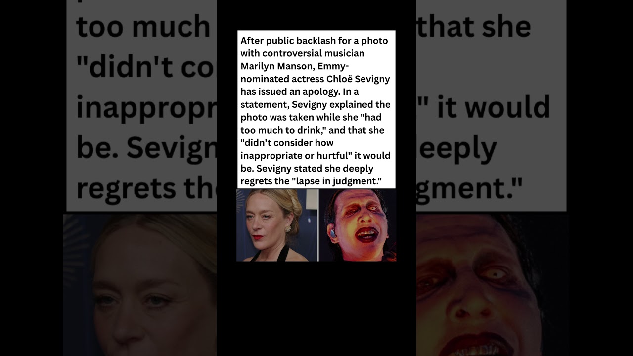 Chloë Sevigny Apologizes for Marilyn Manson Photo After Backlash 😬 #celebrity #news #shorts