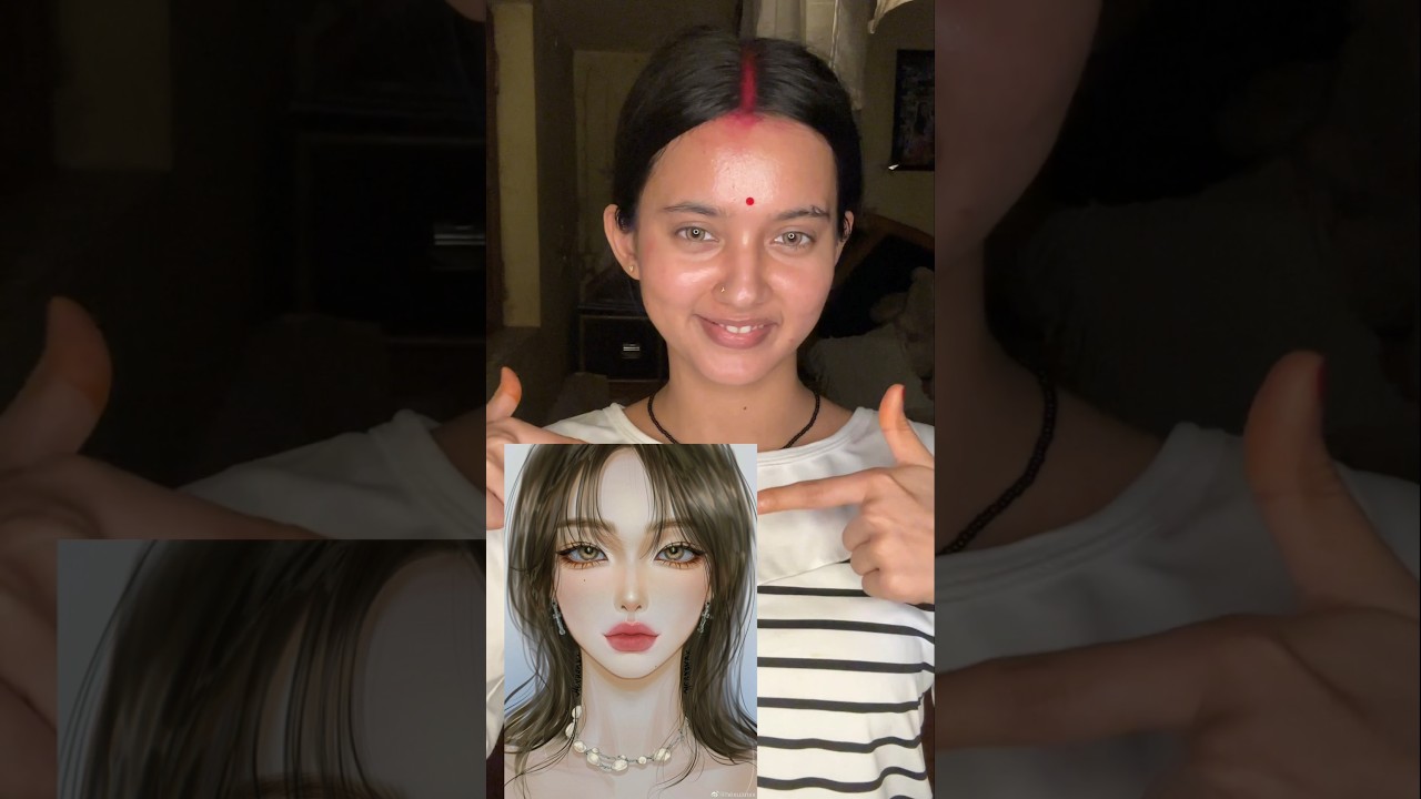 AI girl INSPIRED makeup tutorial ✨️ #makeuptutorial