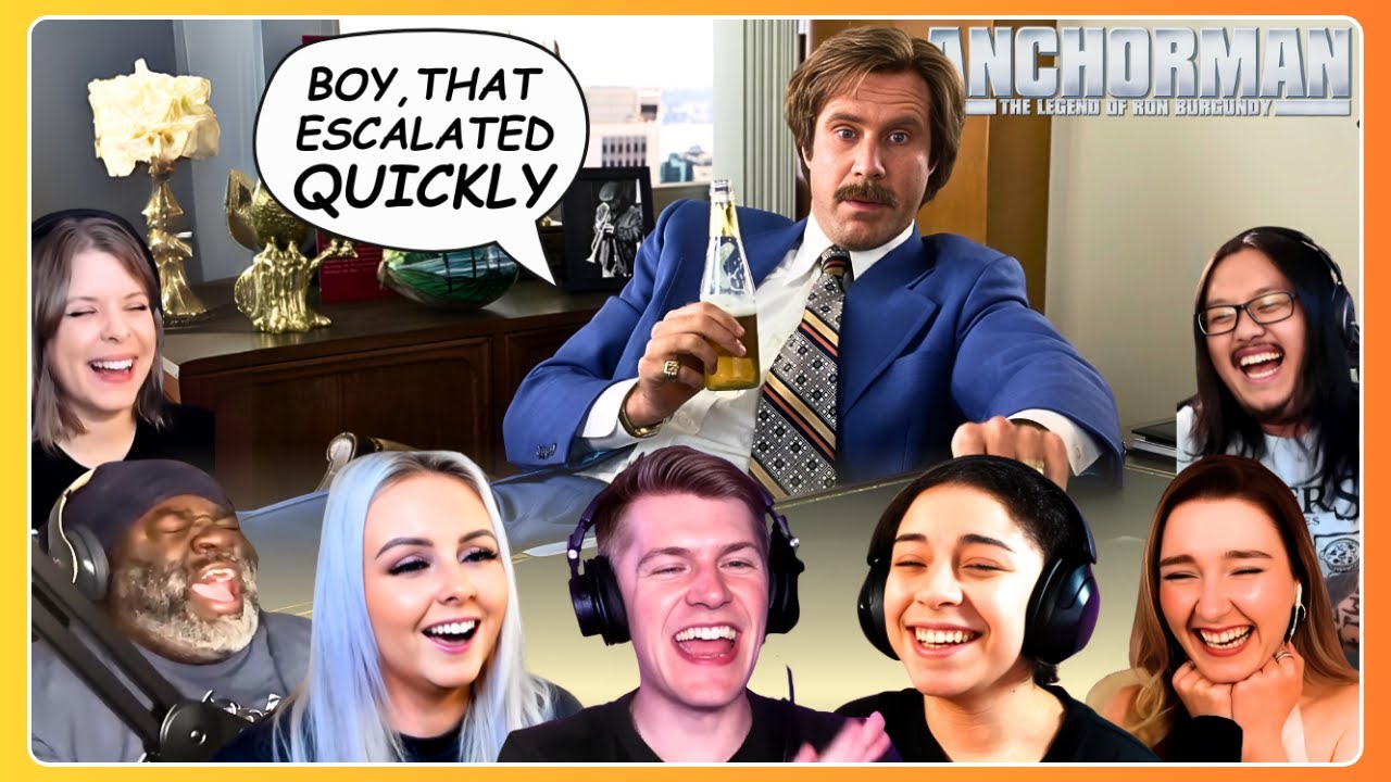 TOP “Boy, that escalated quickly” Reactions 🤣 Anchorman (2004) Movie Reaction Compilation
