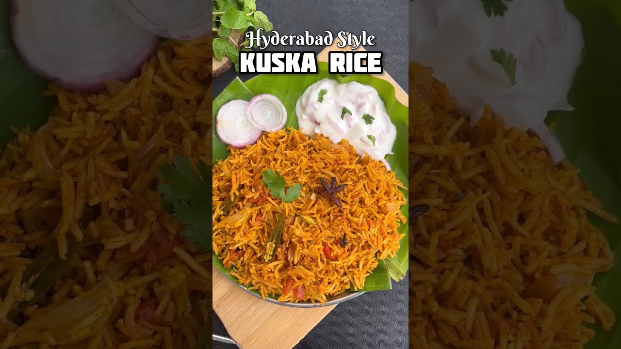 Kuska Rice Hyderabad style l Easy to cook recipe l Daawat Biryani Basmati #shorts #biryani #trending