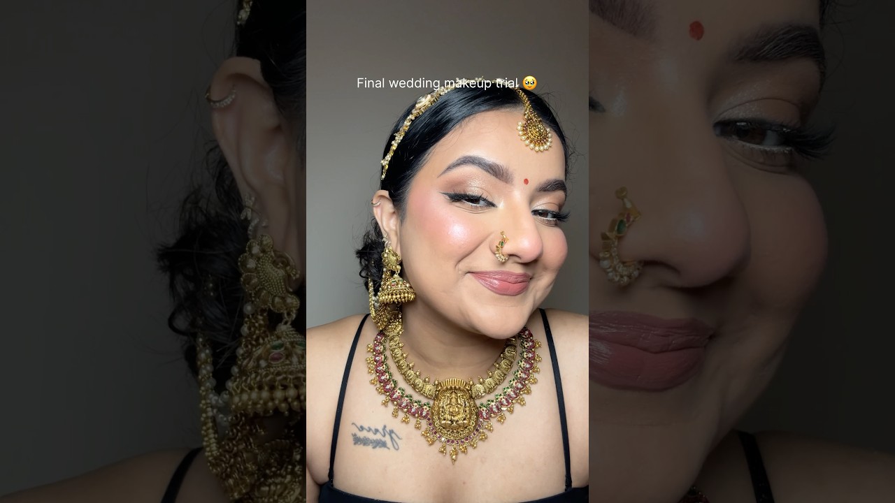 My wedding makeup trial❤️