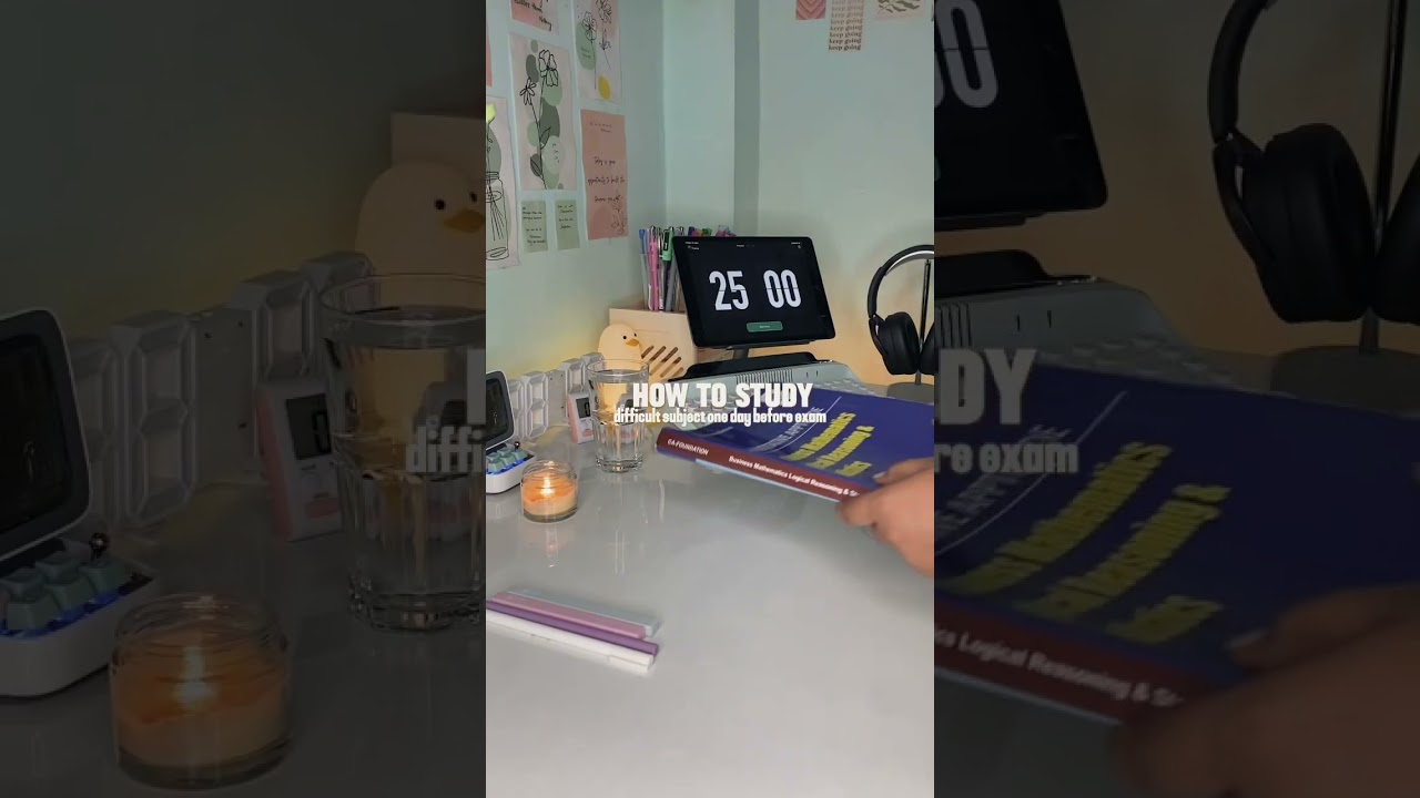 How to study difficult subjects one night before an exam ?📚📚#study #shorts