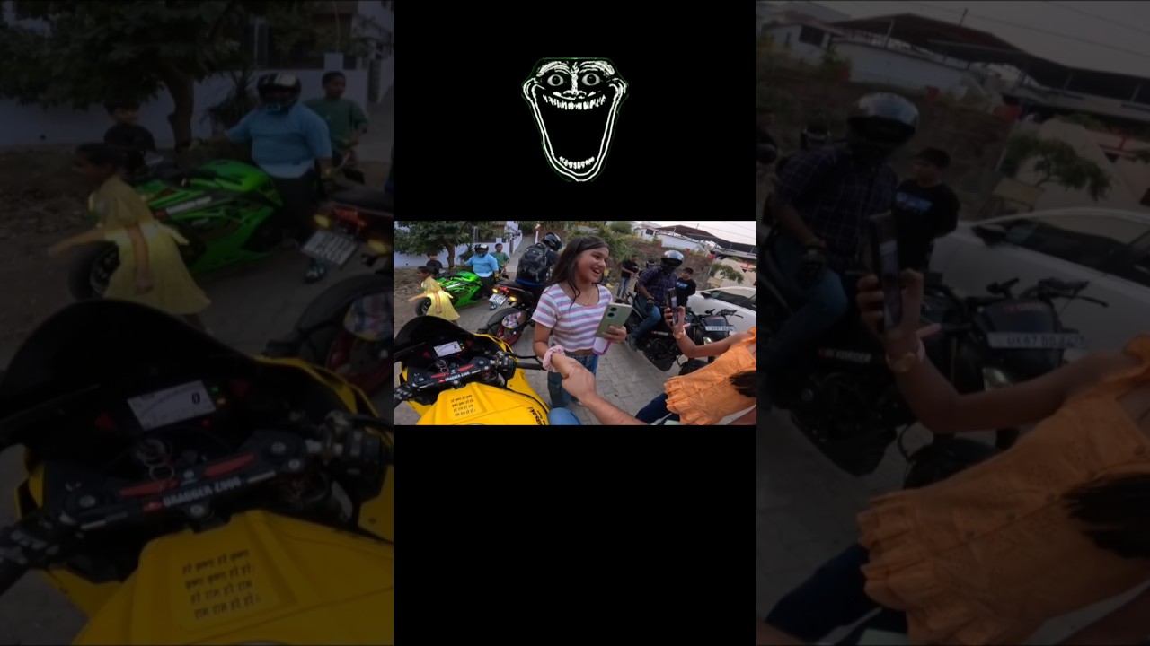 Zx10r sa cuet bachi shoked ho gai reaction vlogs video #hyper rider kawasaki