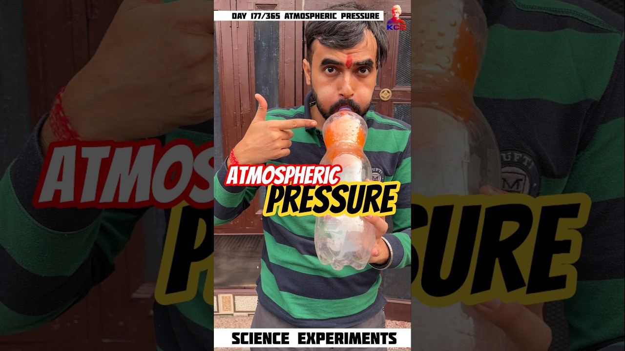 children’s science experiment | atmospheric pressure #physics #experiment