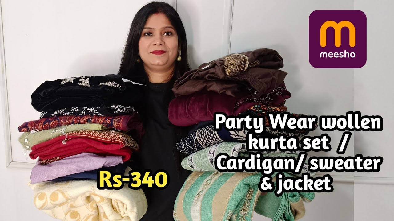 Meesho 😍 winter wear haul Rs-312 | Meesho kurta set /Cardigan/ sweater /cardigan/Jacket haul