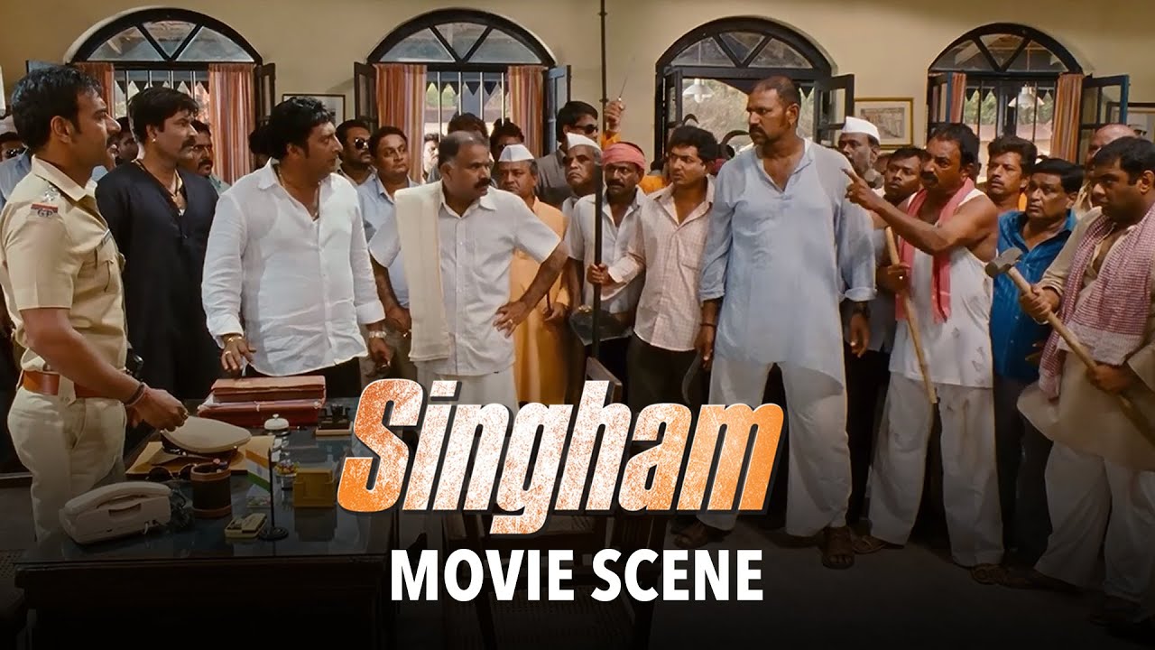 Prakash Raj Threatens Ajay Devgn | Singham | Movie Scene