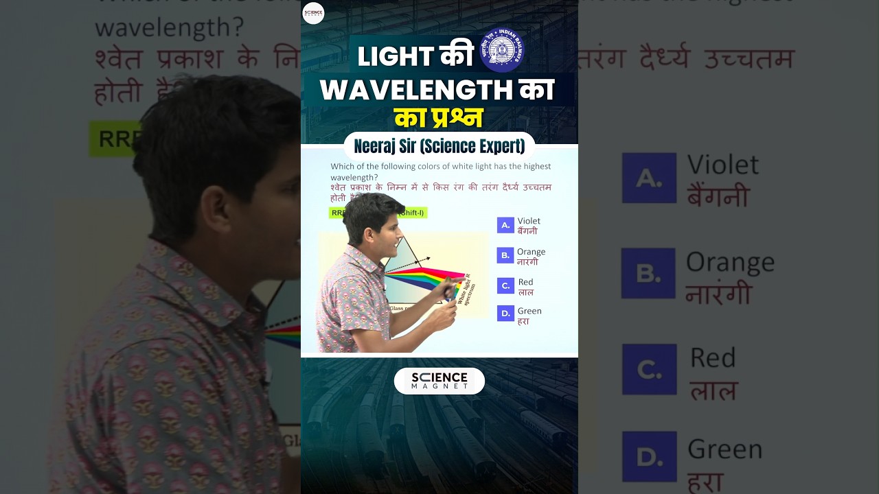 Railway Science – Light की Wavelength का Question #neerajsir #sciencemagnetshort