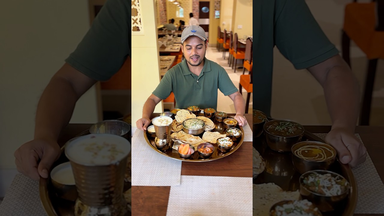 Biggest Indian Food Thali Vs Dhaba Food 😳 #shorts #food #ytshorts