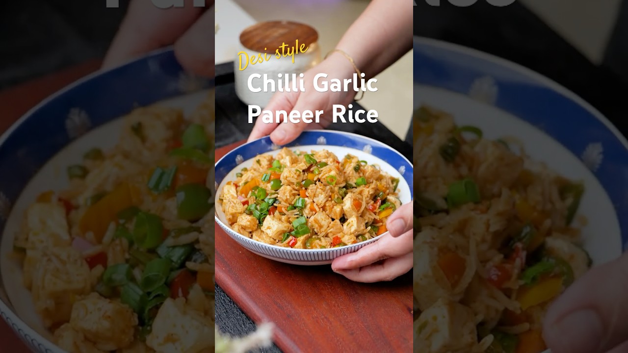 Desi Style Chilli Garlic Paneer Rice | Quick Recipes | High Protein #recipe #dinner #lunch #healthy