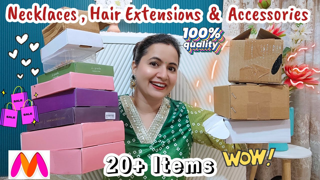 20+ Wedding Special Jewellery , Hair Extensions and Hair Accessories Haul 💕 |  Myntra Haul | Neema