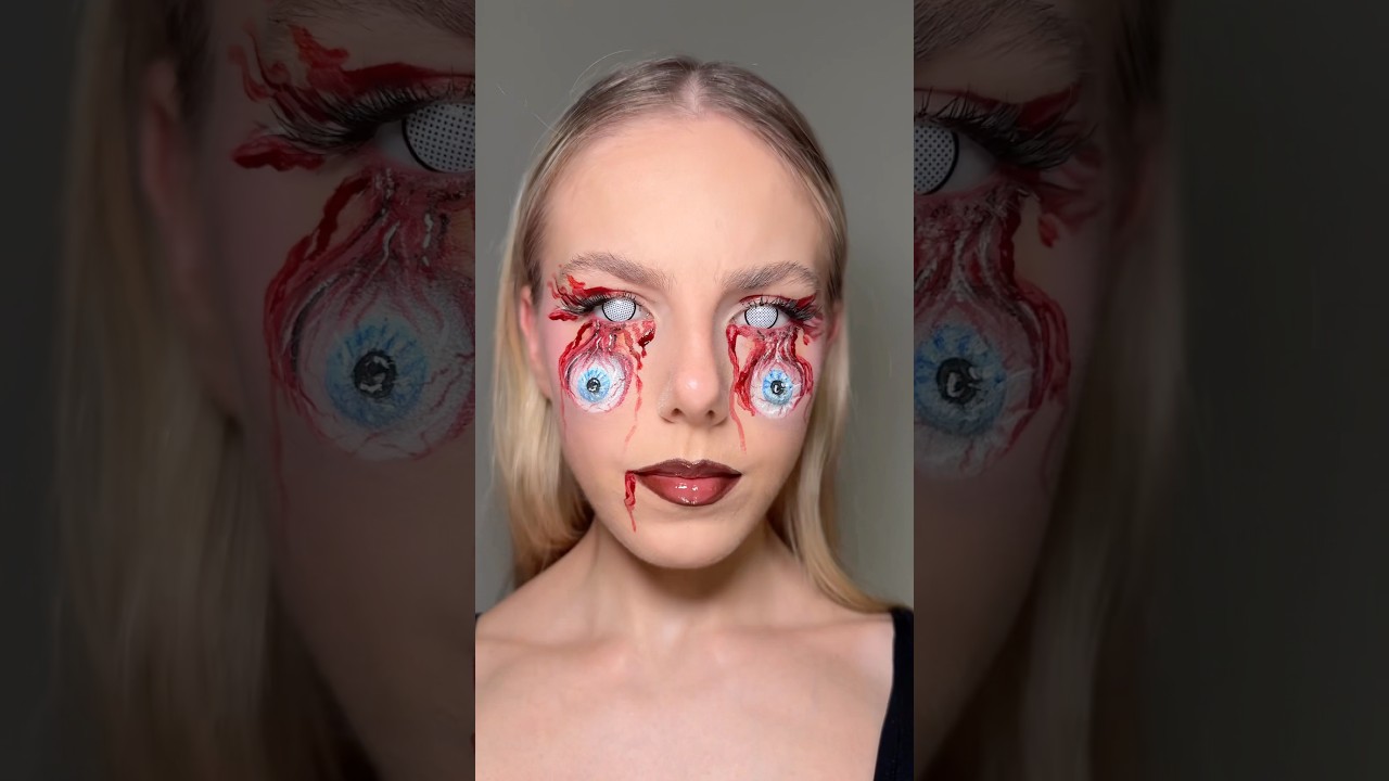 EASY HALLOWEEN MAKEUP TUTORIAL 🩸 #sfx #halloweenmakeup #halloween #makeup