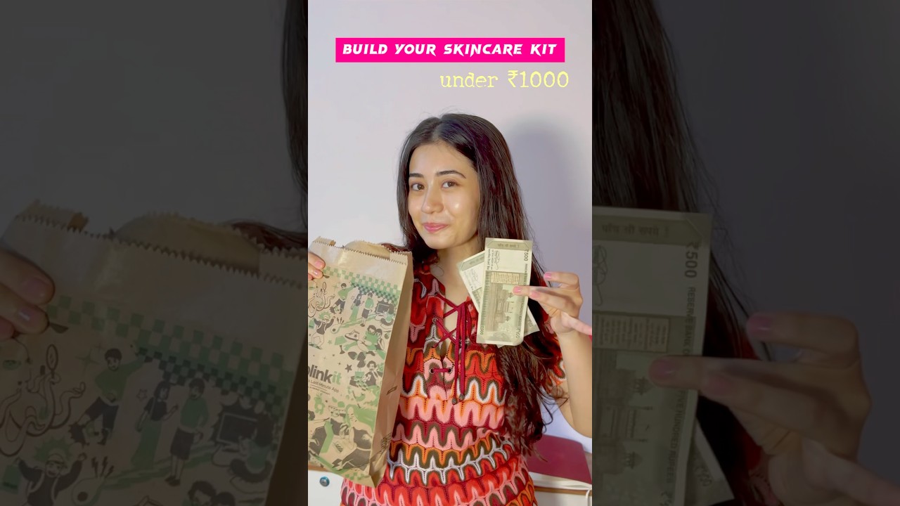 3 Step full skincare kit under ₹1000 🧴✨😍 #skin #skincare #budget