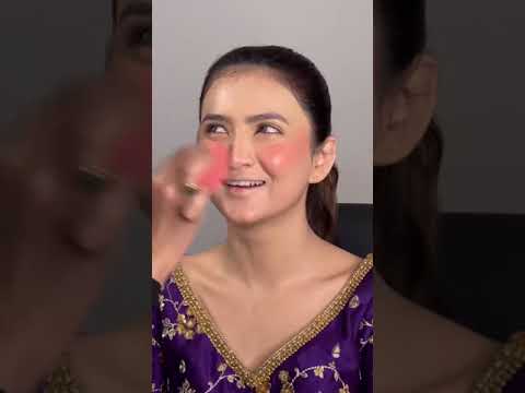 Soft Mehndi Makeup Look: A Simple & Elegant Style|Hira faisal Mehndi look #hirafaisal @iqratn