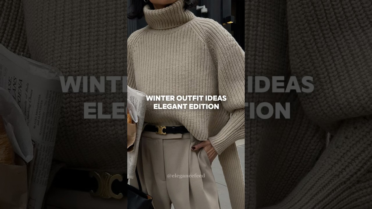 5 Winter outfit ideas to look elegant and chic in cold weather #winterwardrobe #winteroutfit