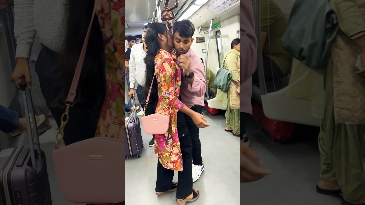 Dhakka hi to laga hai fir kyu mara 😖😡. #shortsfeed #reaction #prank #metro #shorts #funny