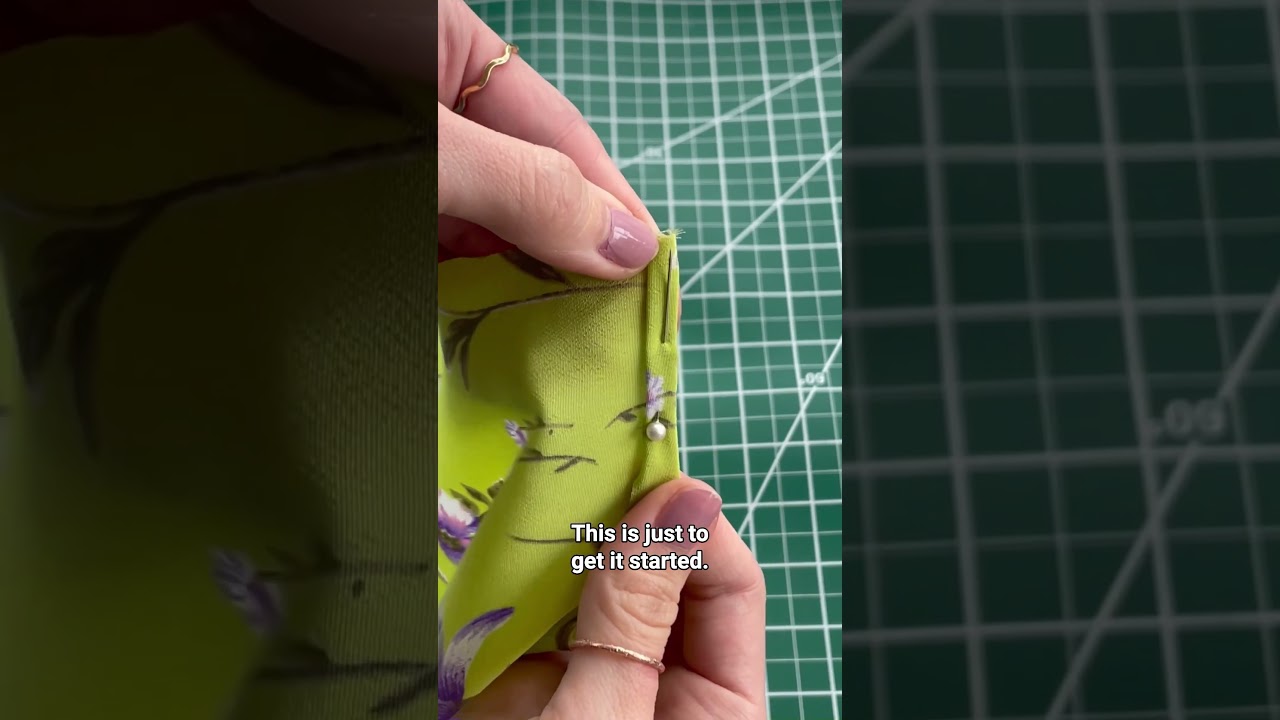 How to sew perfect hems using a rolled hem foot! 🪡🤩 #sewing #sewingtutorial #sewinghacks