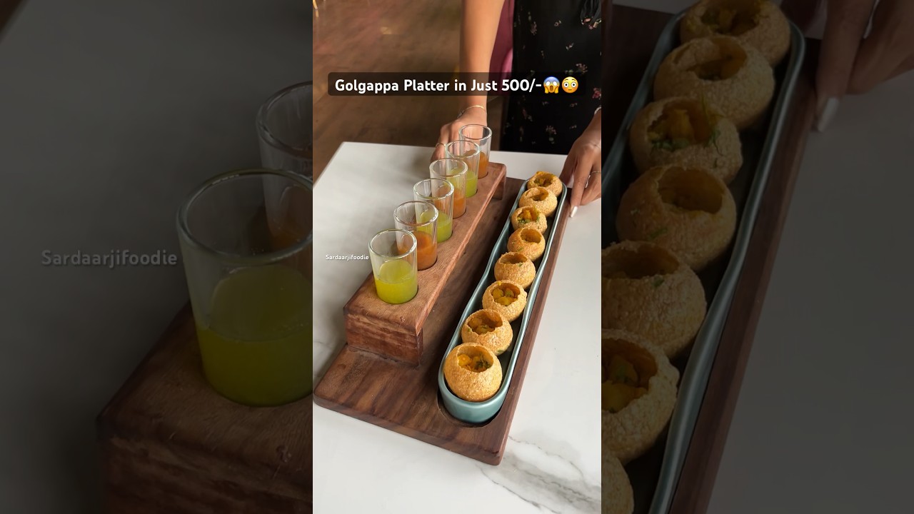 Golgappa platter in Just 500/-😱🥵 #shortsfeed #streetfood #indianstreetfood #foodie #golgappe #food