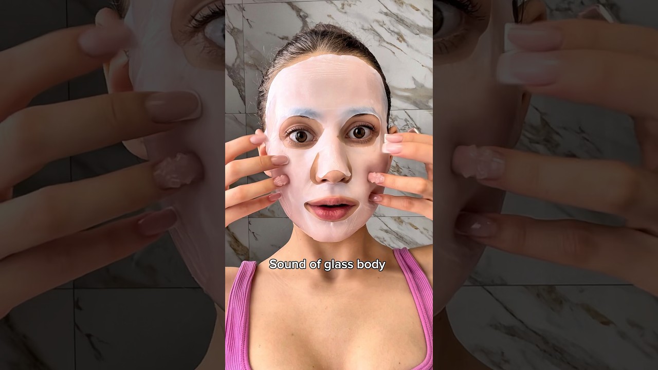 CRAZY ASMR GLASS SKIN 🪞🤯😵‍💫 #skincare #asmrsounds #soundeffects #haul #makeup #review #grwm