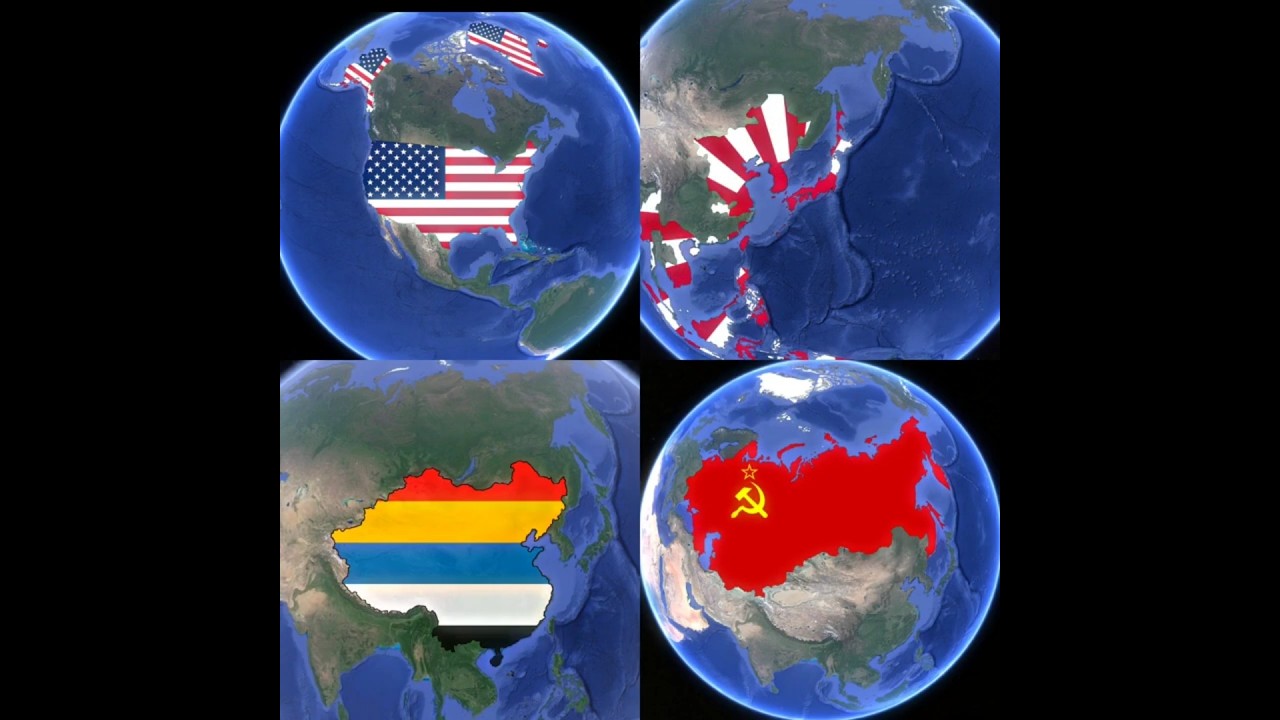 Evolution of United States, Japan , China and Russia #map #history #historymap