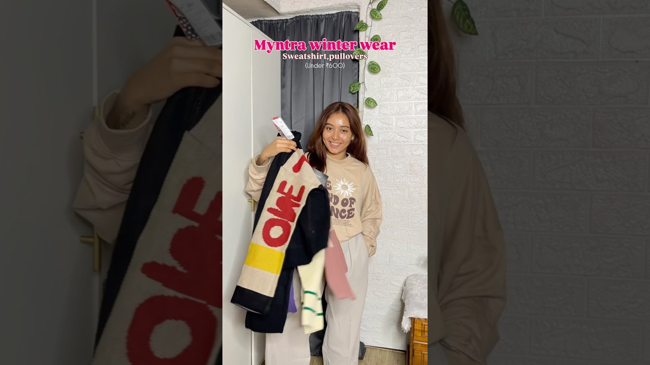 Myntra Winter Wear Haul๐#sweater #pullover #sweatshirt #myntrafinds #shorts #viral #haul