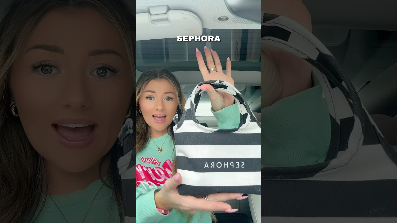 WHAT’S INSIDE THE VIRAL SEPHORA BAG?!👀🤍 #sephora #sephorahaul #makeup #skincare