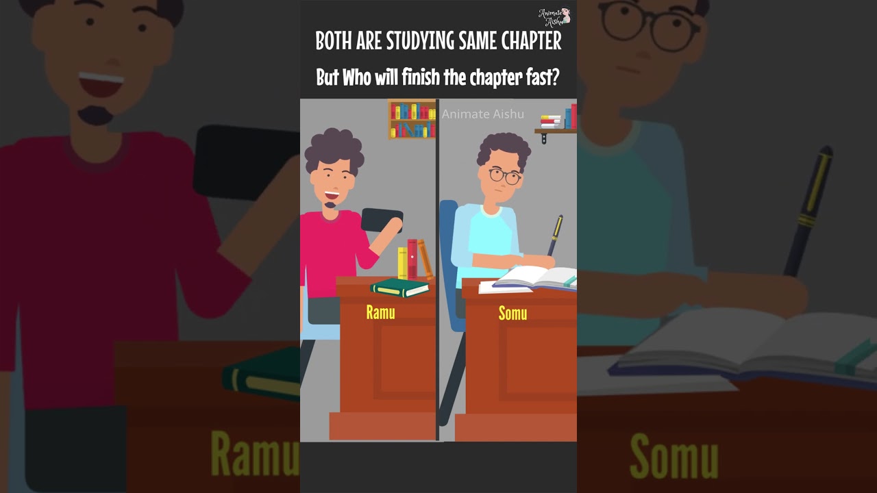 Guess🤔 Who will Study📖 Faster❓ and why? Pls Comment #students #studymotivation #exam