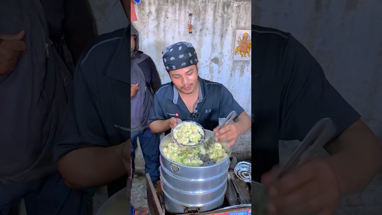Unlimited viral mini popcorn momos at just rs 30 #unlimitedfood #minivlog #trending #shorts