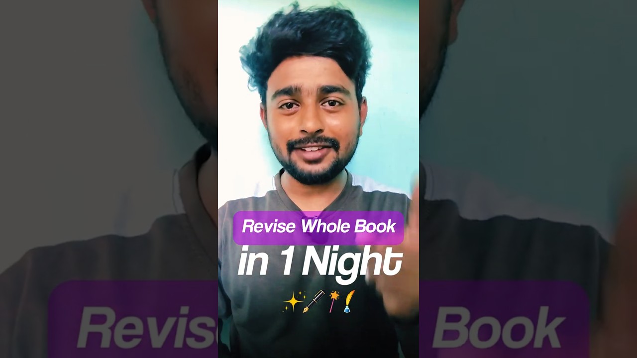 Revise the Whole Book in One Night | Study Routine | Study Tips | #studymotivation  #studywithme