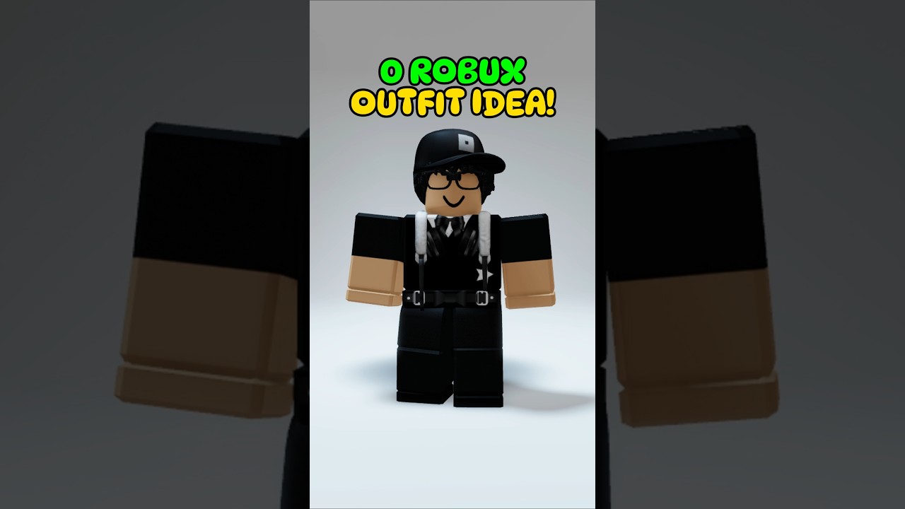 0 Robux Outfit Idea! Cute Black Free Items Avatar! #roblox #shorts