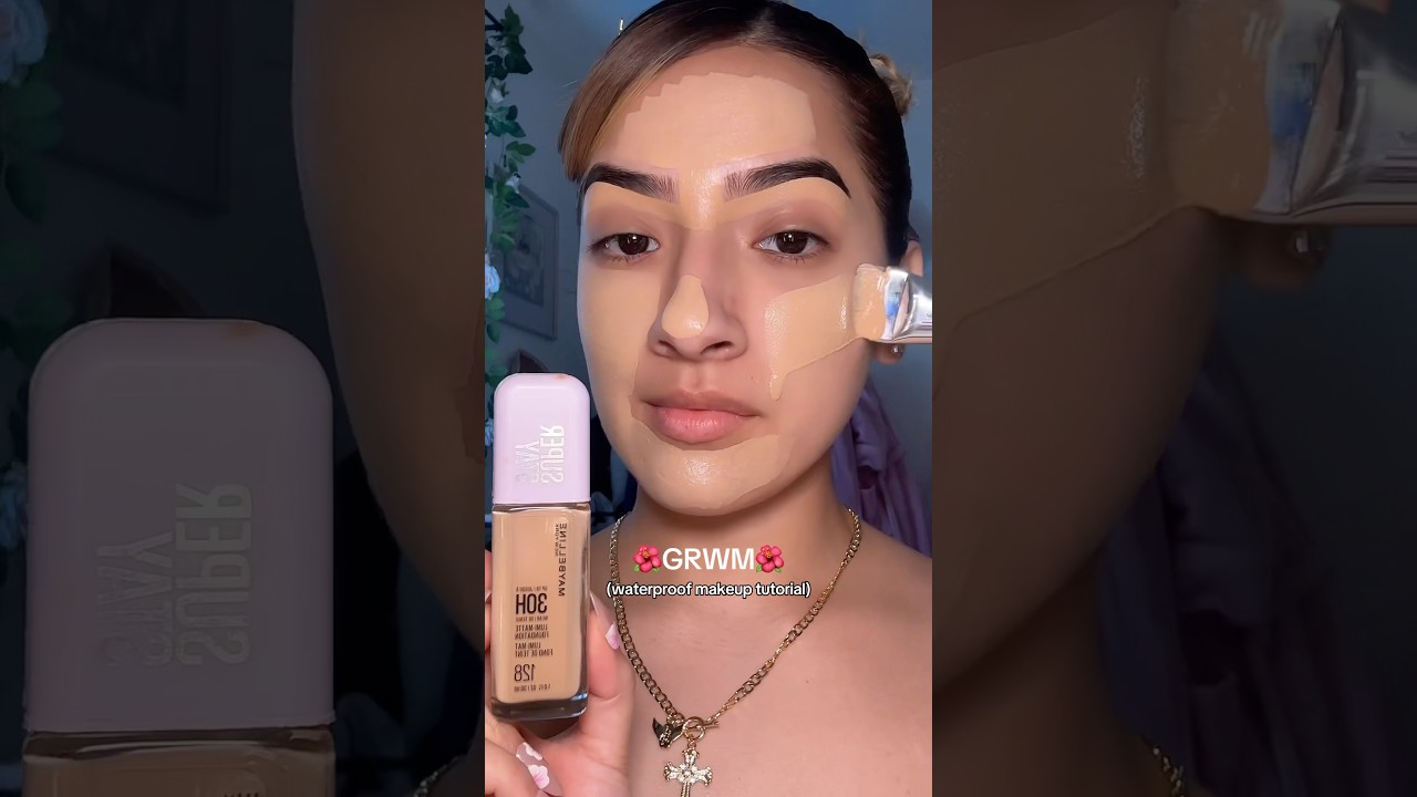 🌺GRWM🌺 (waterproof makeup tutorial) #makeup #makeuptutorial #grwm #grwmmakeup #makeupartist