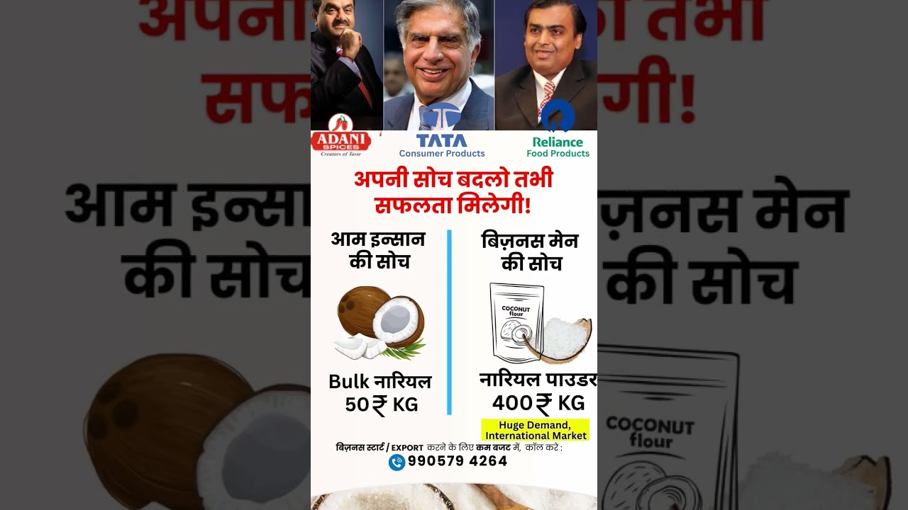 Business Idea | Profitable Business in 2025 | Coconut powder