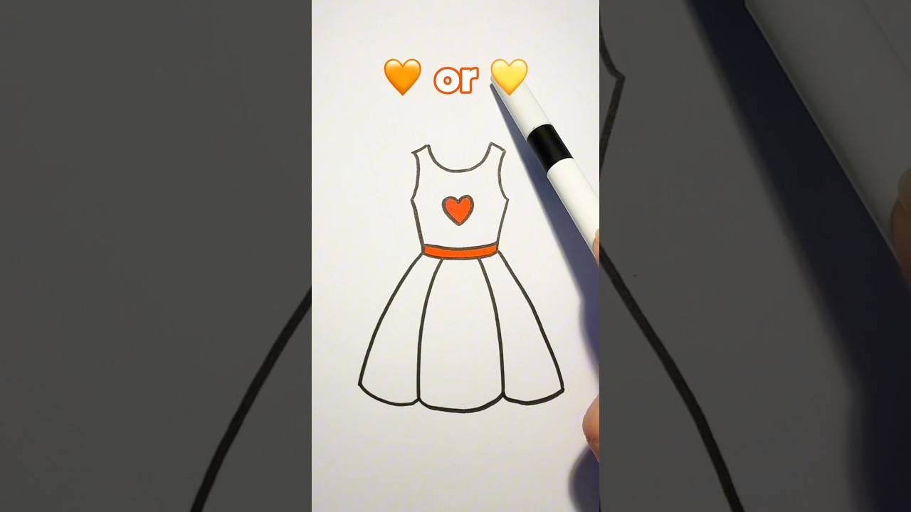 Can you Guess the Dress Colors?👗 How to Draw a Dress Step by Step #kids #fun