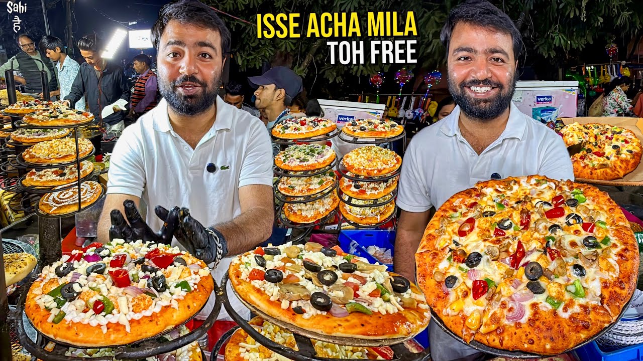 Best 199/- Celebrity Chef ka Cheapest Fresh Dough Pizza 😍 Street Food India
