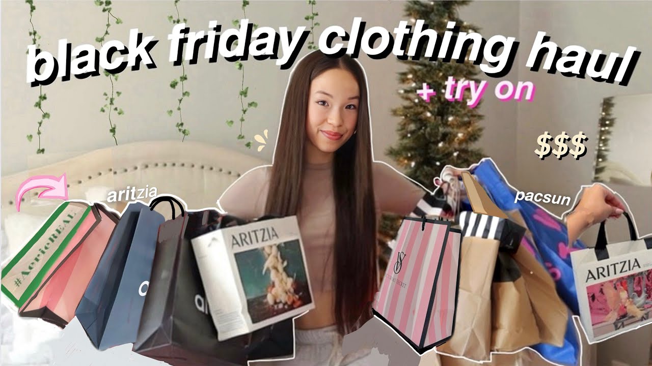 HUGE BLACK FRIDAY CLOTHING HAUL!! *aritzia, pacsun, sephora, alo, victorias secret & more!!