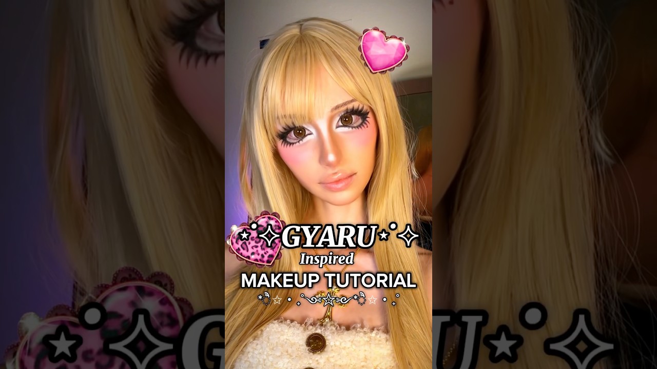 GYARU MAKEUP🌺✨(on NON-ASIAN FEATURES!) #makeuptutorial #makeup #gyaru