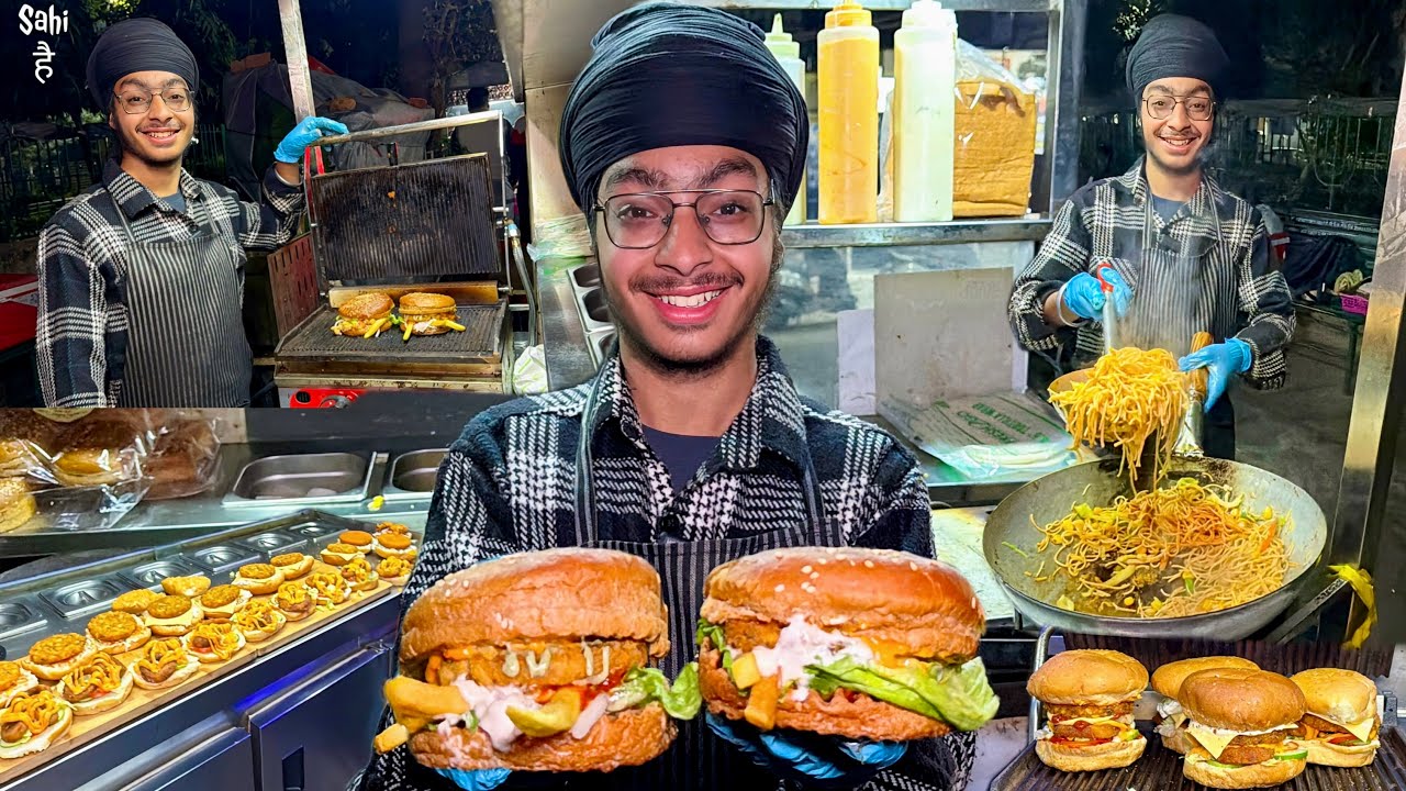 19-Yrs-Old Talented Sardarji ka Wheat Burger | Rs 50 | Street Food India