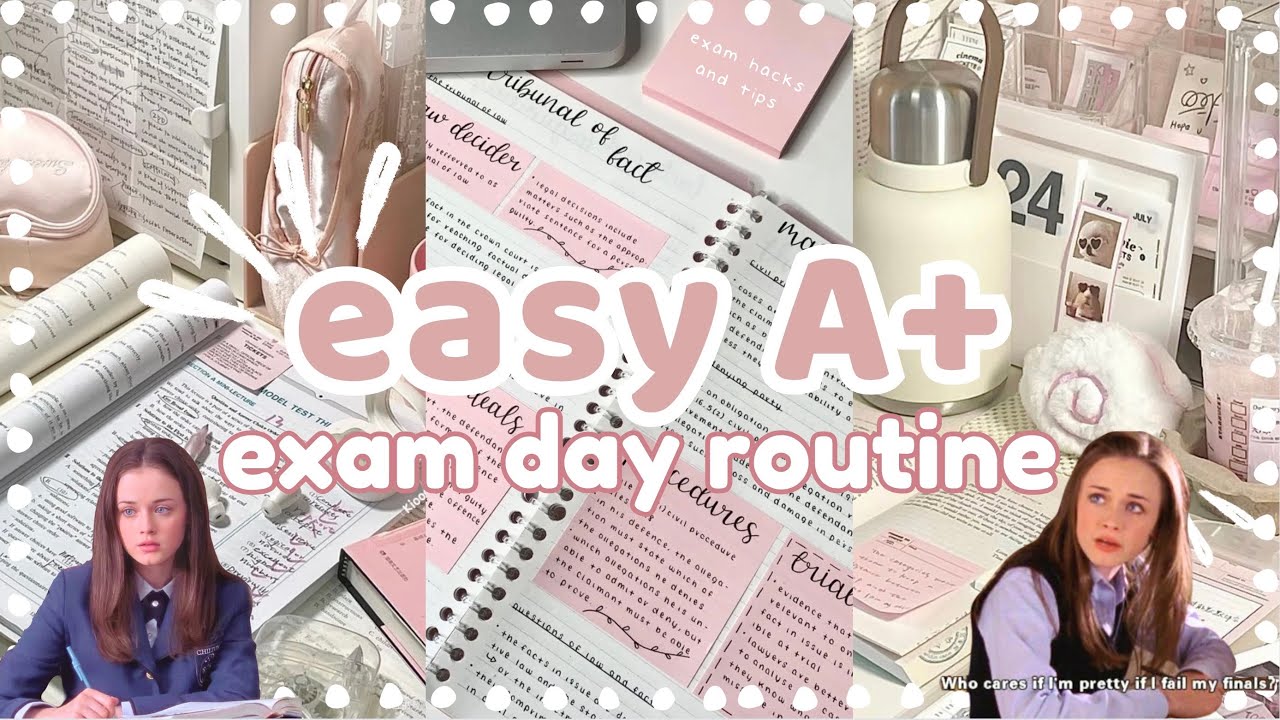 Exam day routine + last minute study tips to get those A’s *✧･ﾟ:*
