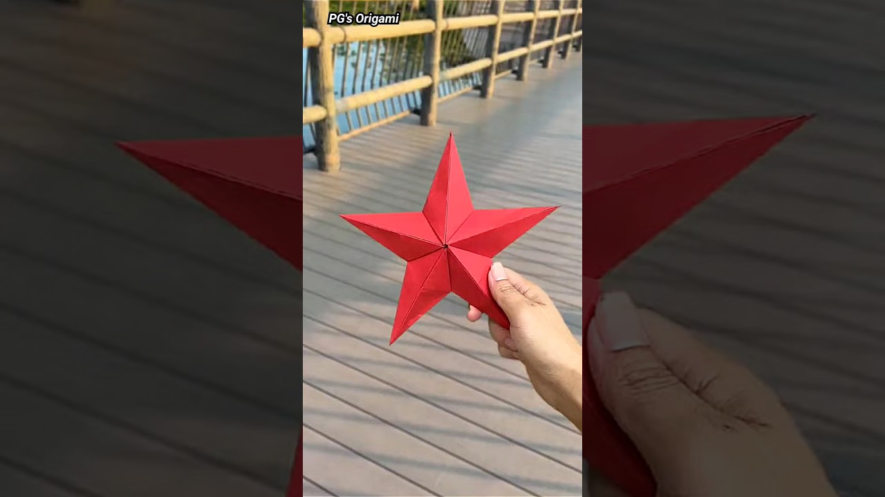 How to make a shooting ninja star 🤗🥷 , diy star origami , best paper airplane #paper #shorts