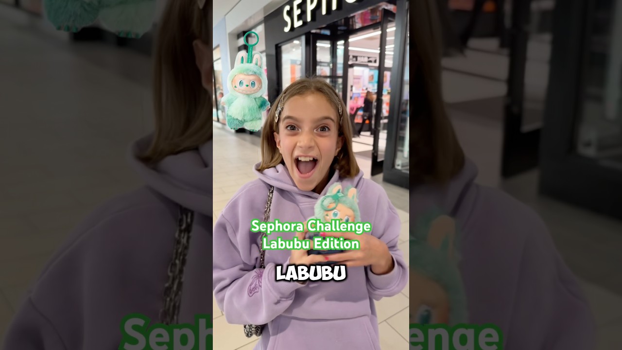 SEPHORA CHALLENGE! Labubu edition! #sephora #labubu #shopping #haul #shoppinghaul #chyleremery